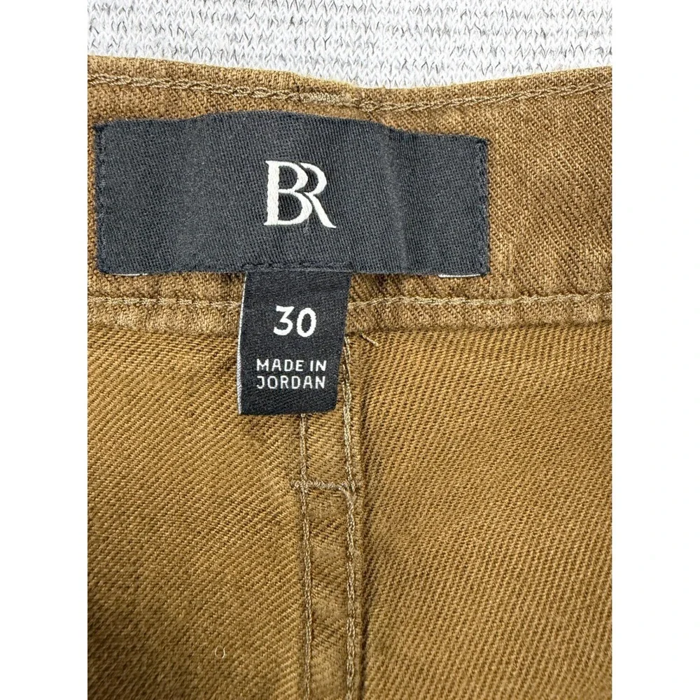 Banana Republic Women 30 Brown Linen Blend High Rise Wide Leg Flare Pants